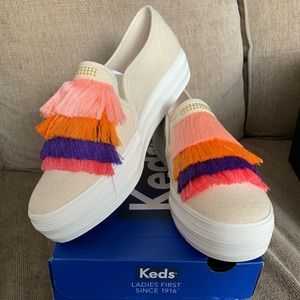 Keds, Size 9.5 Lolita Mia Triple Decker Fringe